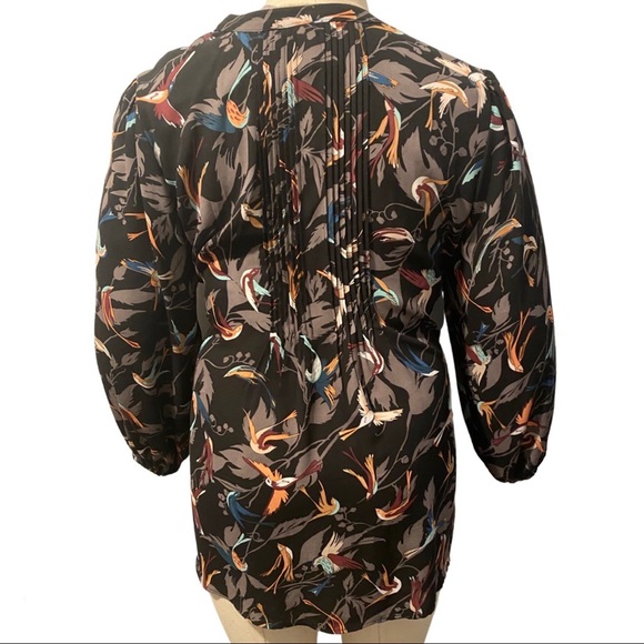 Melissa McCarthy for Seven7 Pintuck Blouse with Bird print - Picture 4 of 4